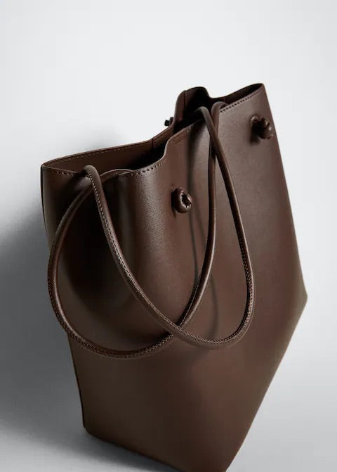 Knots pleated shopper bag