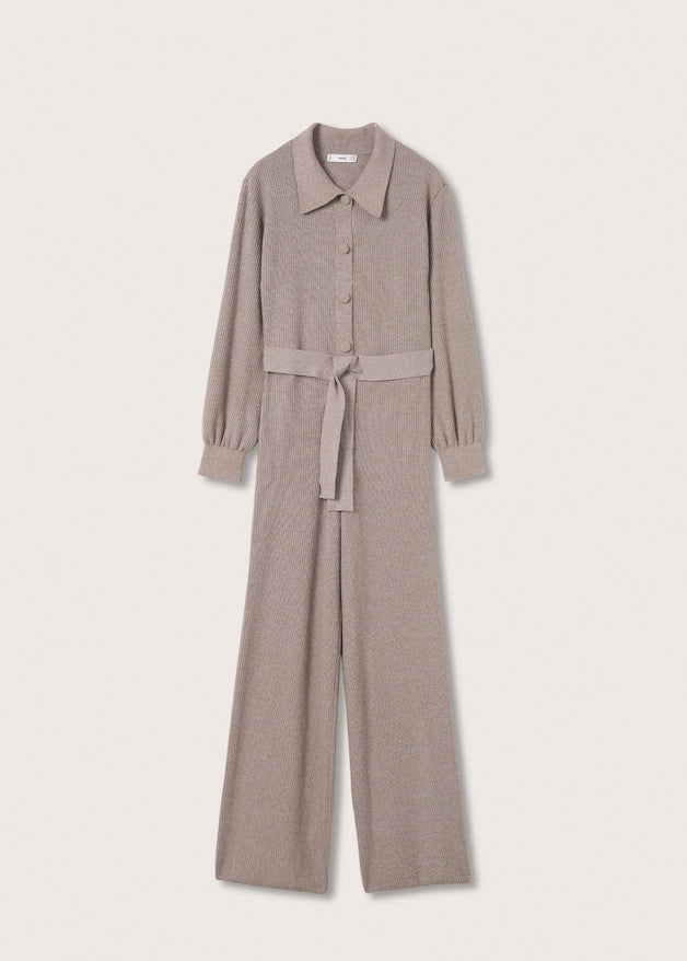 Belt long jumpsuit