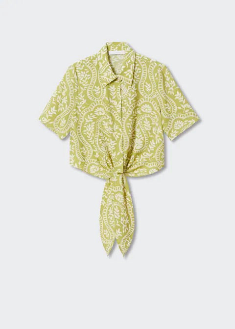 Knot printed shirt