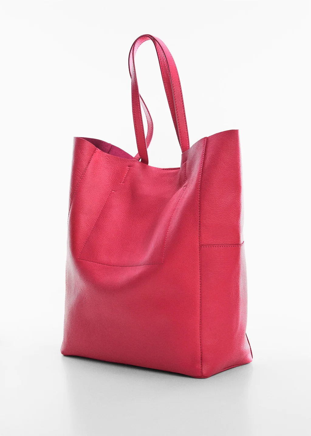 Leather shopper bag