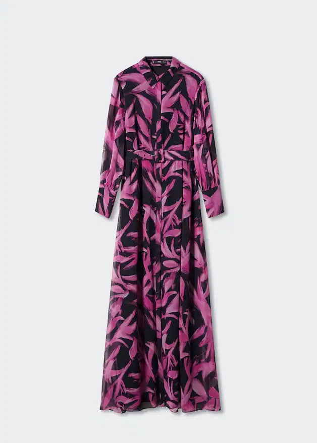 Printed chiffon dress