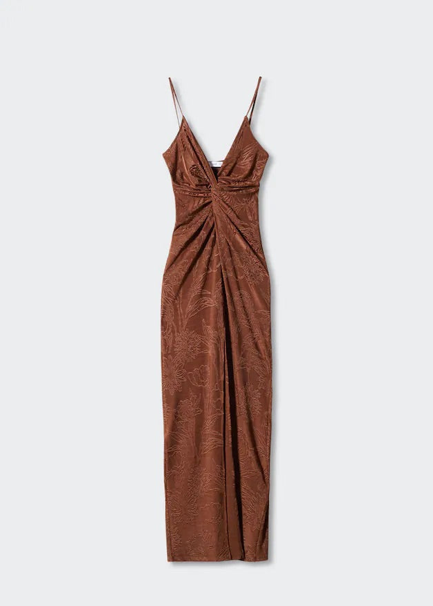 Knot dress with opening