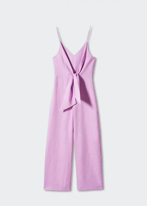 Linen knot jumpsuit