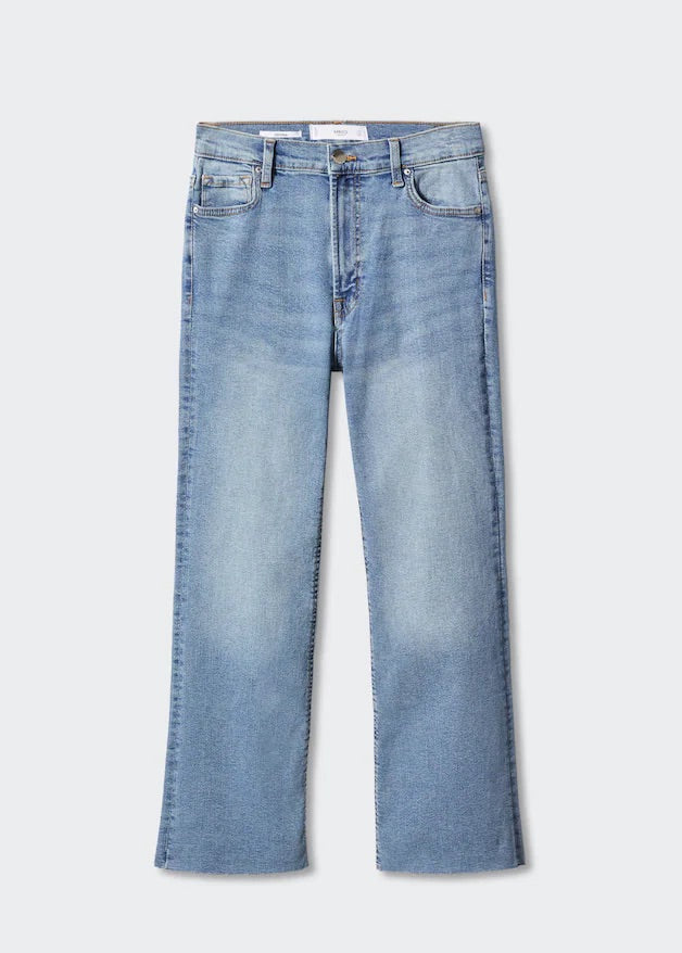 Crop flared jeans