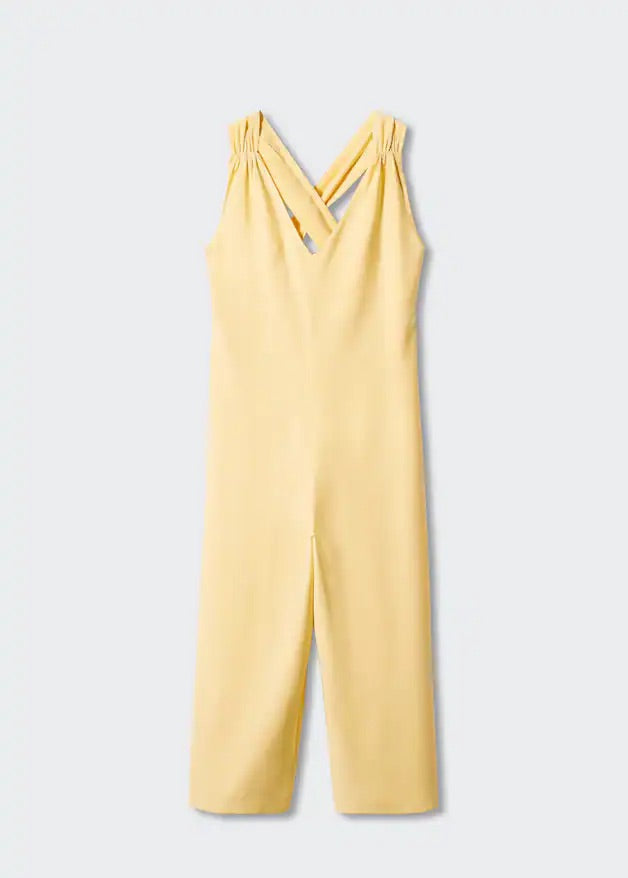 Wrap-back short jumpsuit