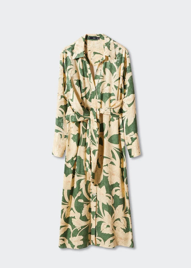 Floral jacquard dress