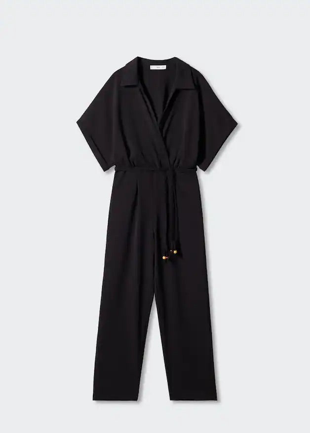 Lace shirt jumpsuit