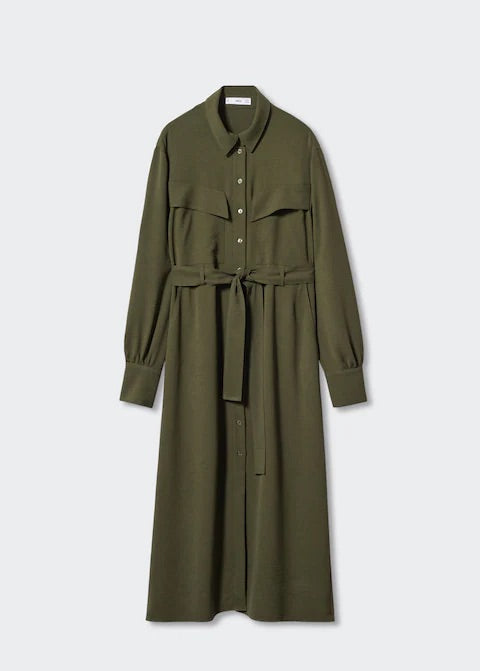 Belt shirt dress