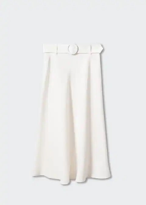 Linen skirt with belt
