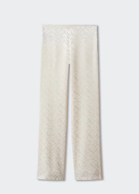 Jacquard suit trousers