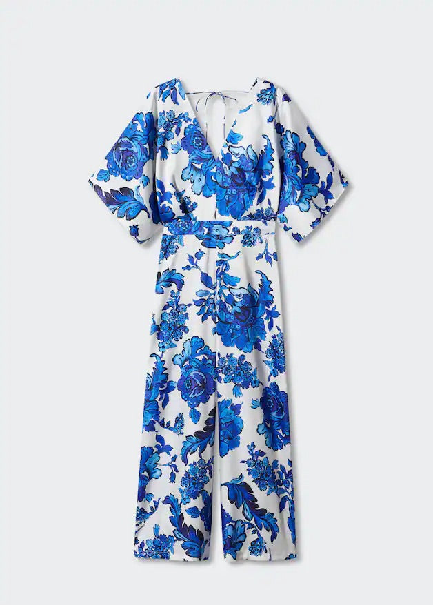 Floral cropped jumpsuit