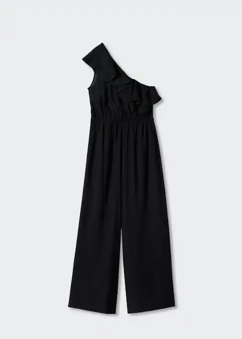 Ruffled asymmetric jumpsuit