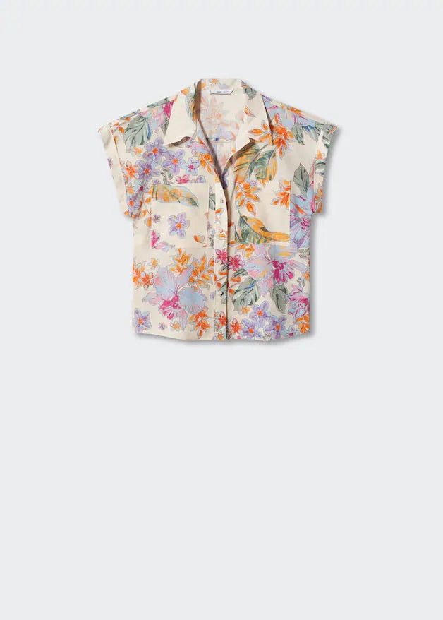 Floral shirt with pockets
