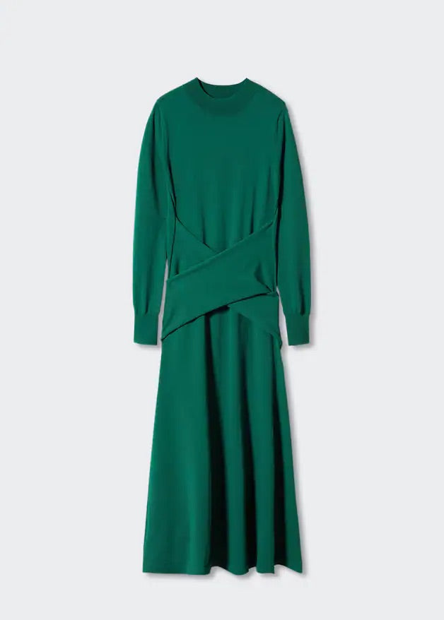 Bow knitted dress