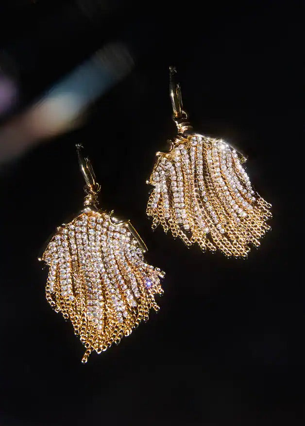 Crystal waterfall earrings
