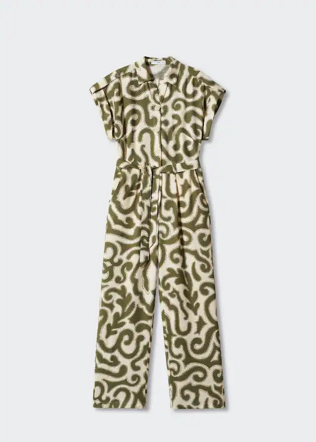 Long printed jumpsuit