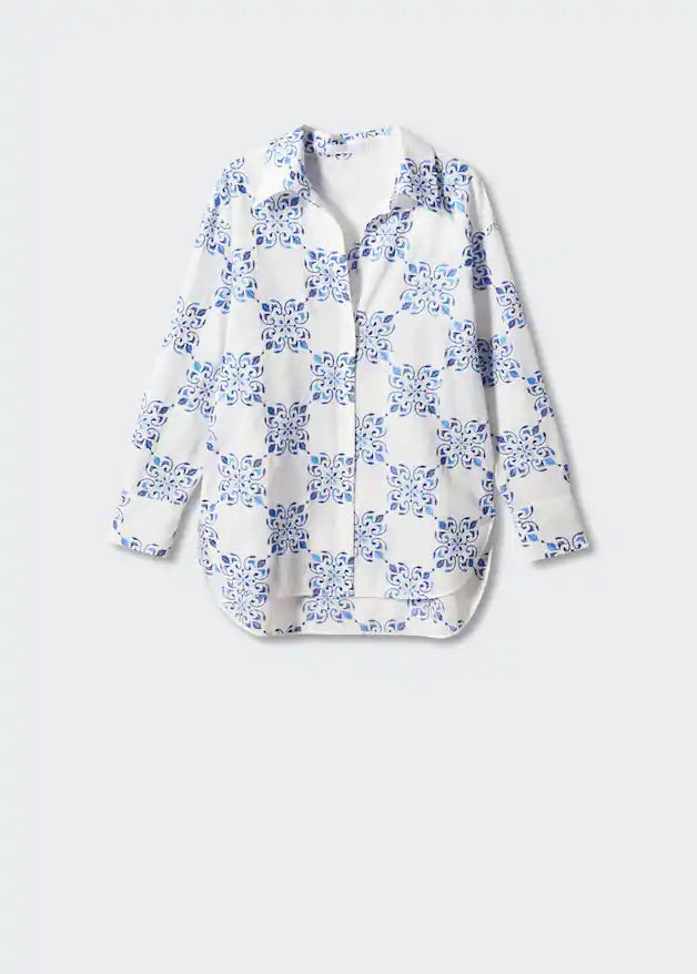 Oversized embroidered shirt