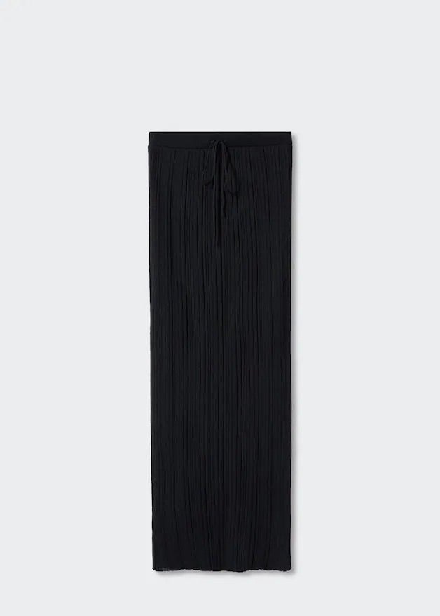 Ribbed midi skirt