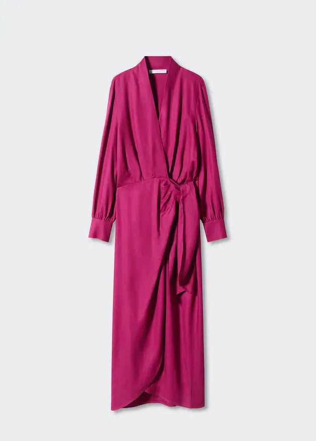 Draped wrap dress