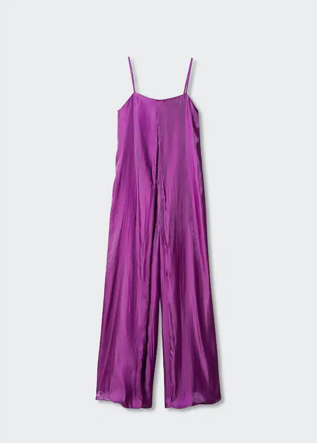 Satin-finish coverall opening