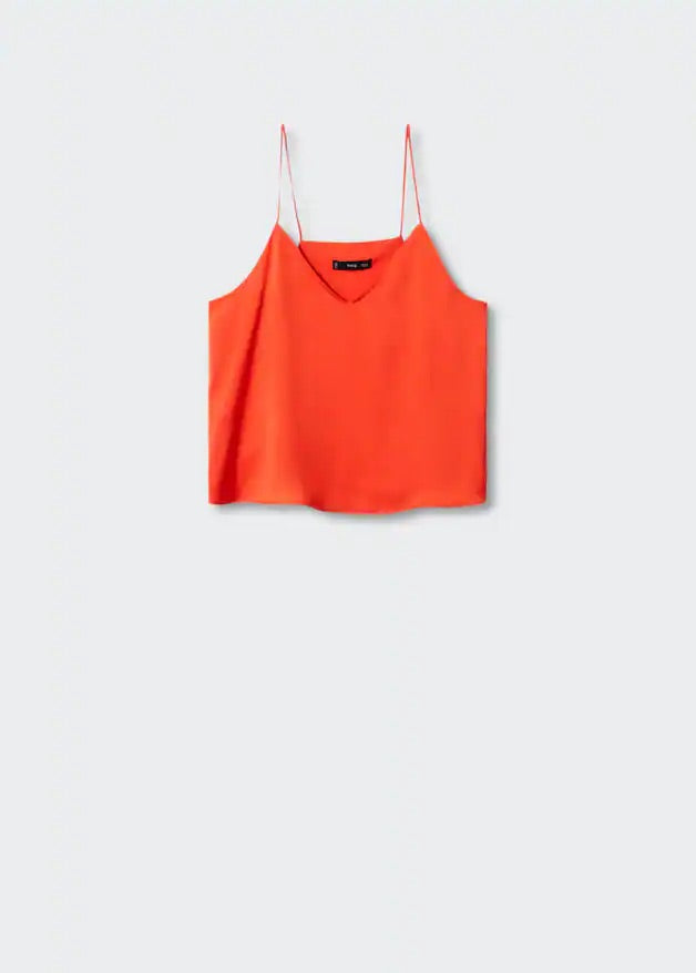 Satin top with straps