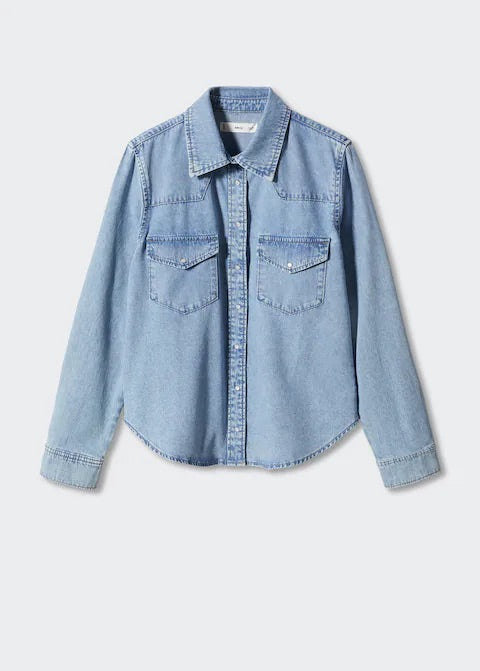 Chest-pocket denim shirt