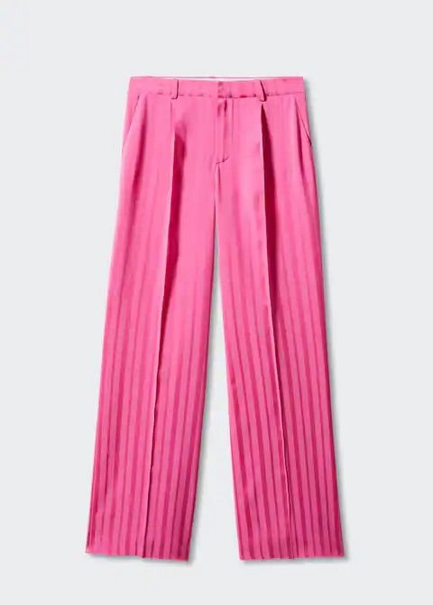 Trousers with satin stripe detail