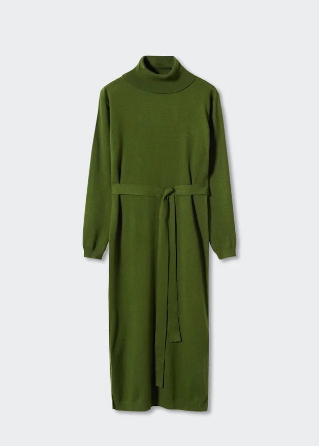 Knitted turtleneck dress