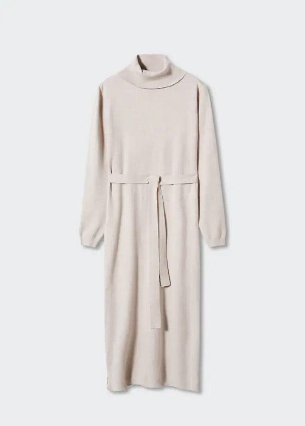 Knitted turtleneck dress