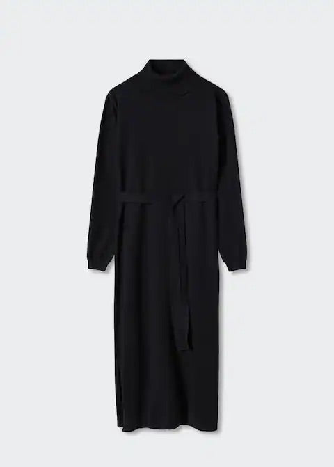 Knitted turtleneck dress
