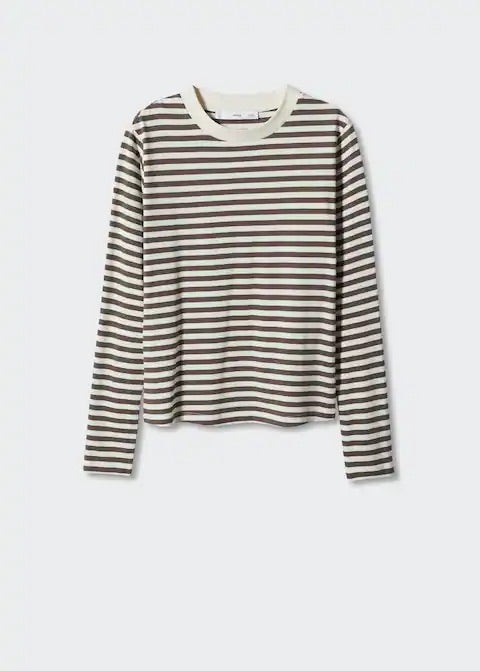 Striped 100% cotton t-shirt