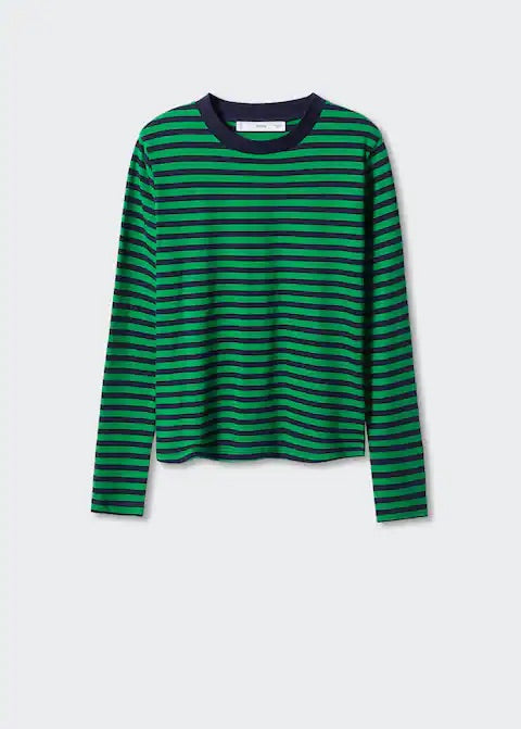 Striped 100% cotton t-shirt
