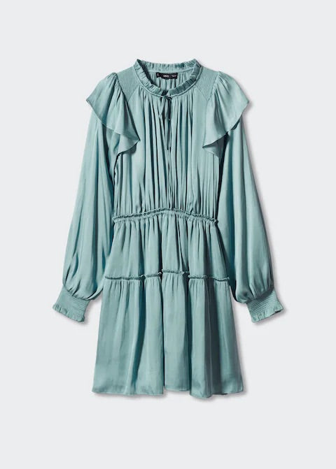 Ruffle satin dress