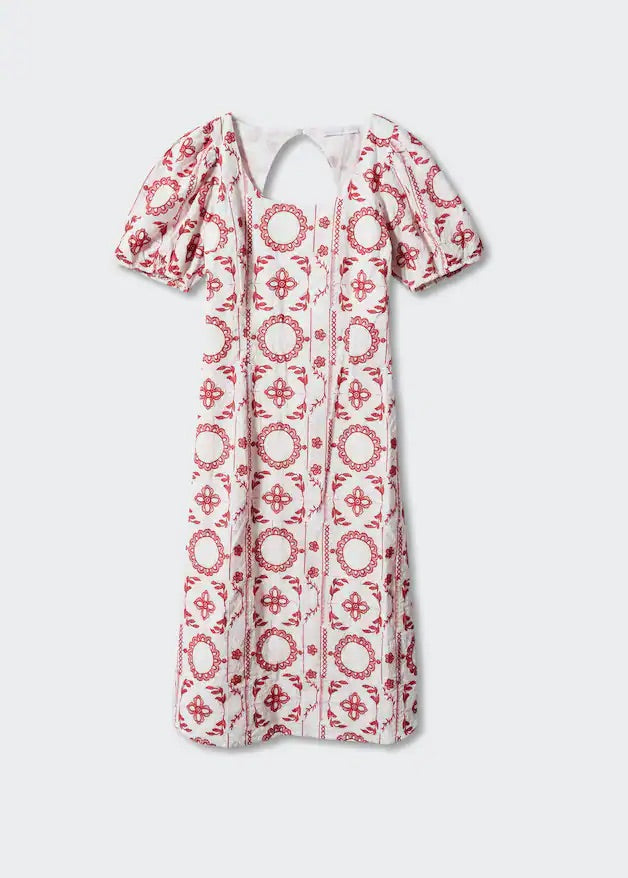Embroidered cotton dress