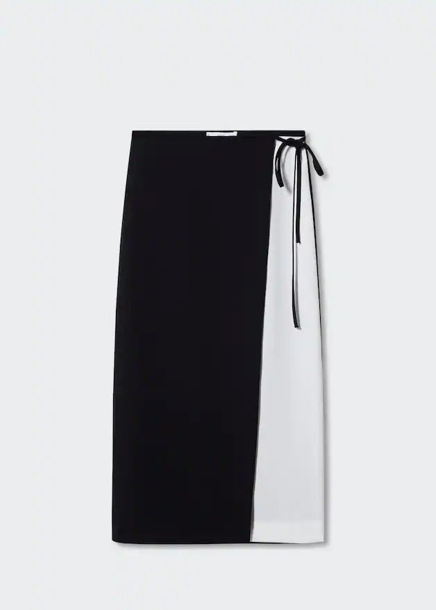 Bow midi skirt