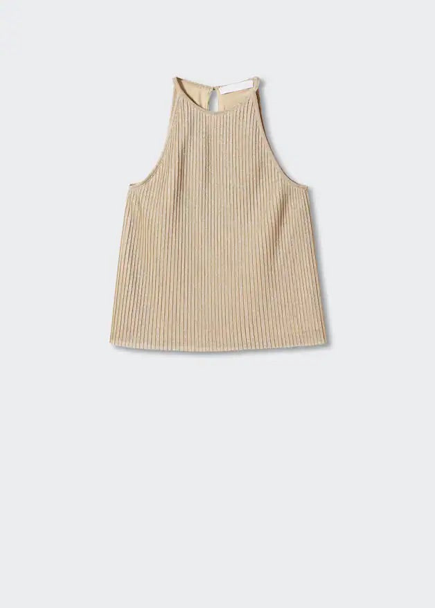 Metallic texture top
