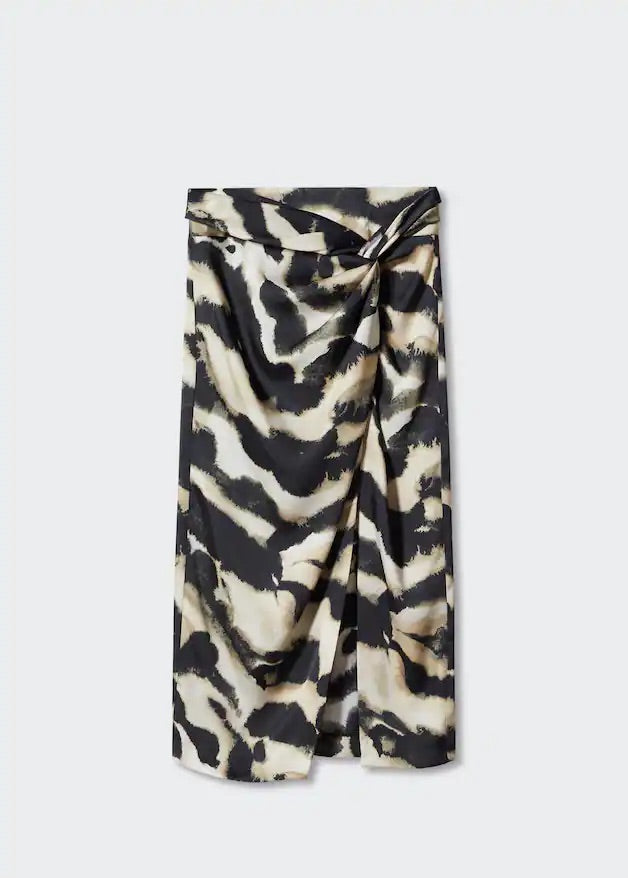 Knot printed skirt