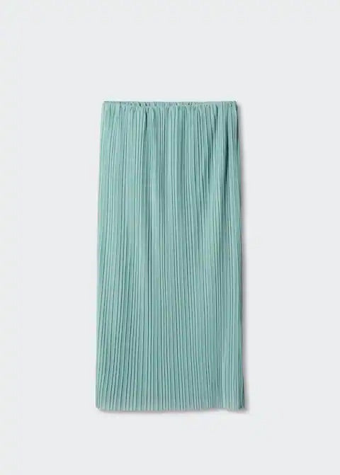 Pleated midi skirt