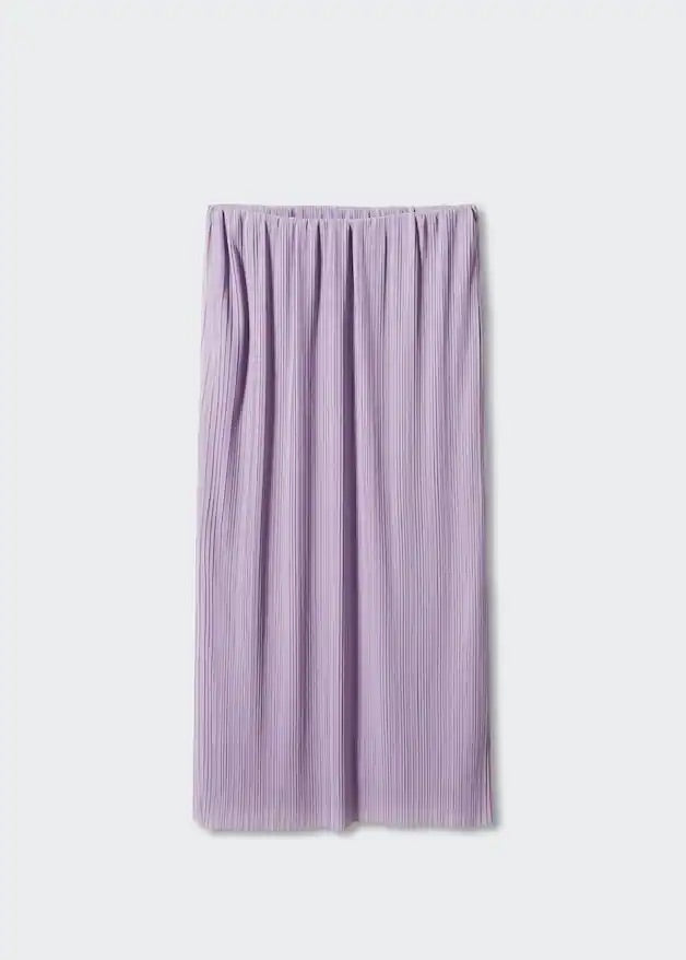 Pleated midi skirt