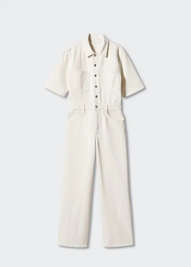Long denim jumpsuit