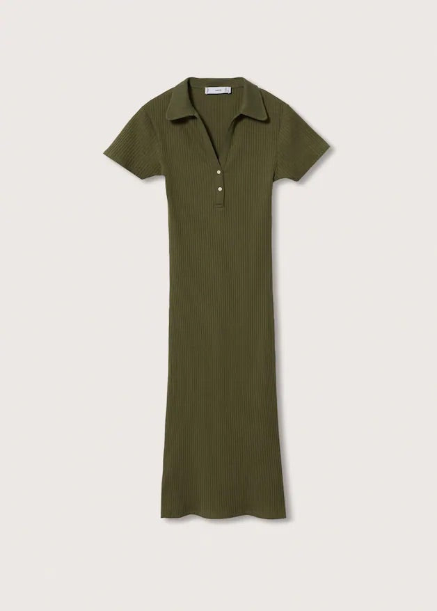 Ribbed midi dress