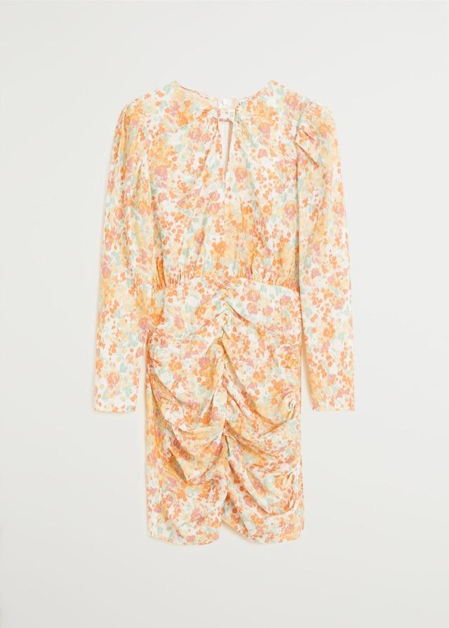Ruched floral dress