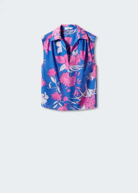 Sleeveless printed shirt