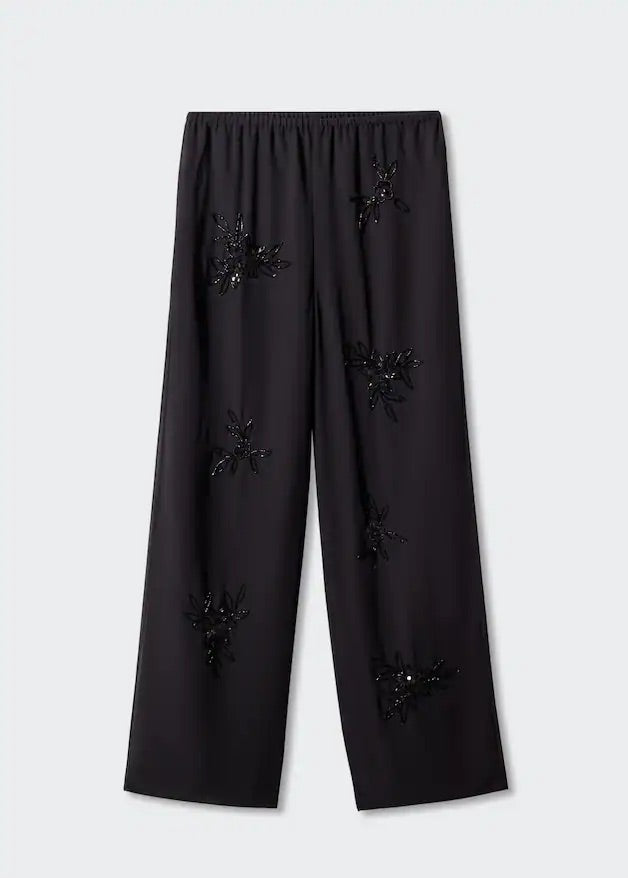 Pants with bead detail
