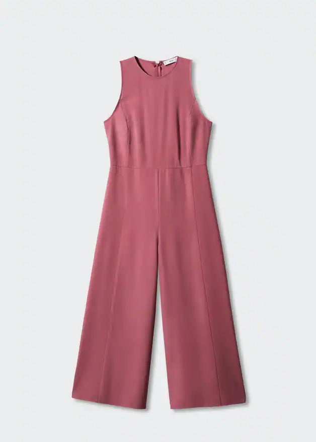 Cropped jumpsuit with straps