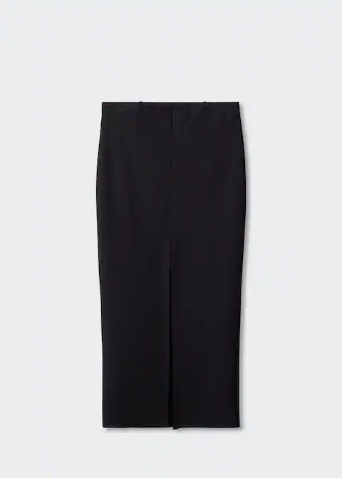 Midi-skirt with front slit