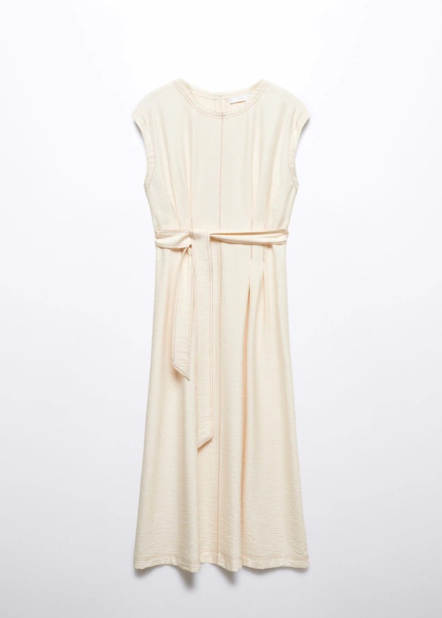 Dress seams belt bow