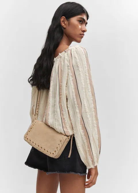 Stud leather bag