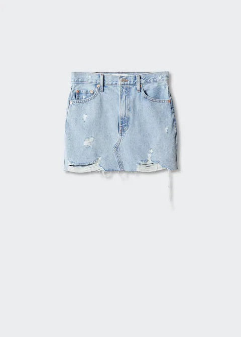 Denim mini-skirt