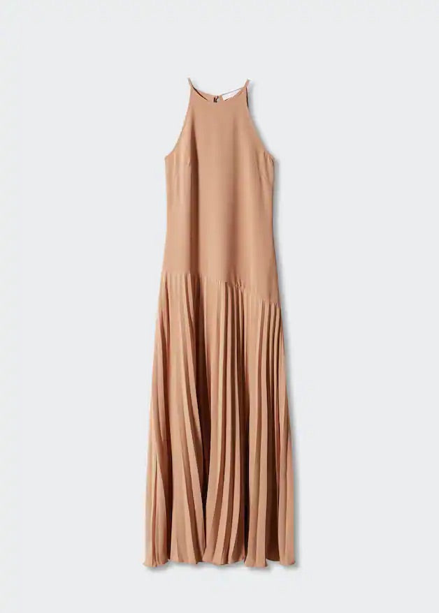 Pleated panel dress